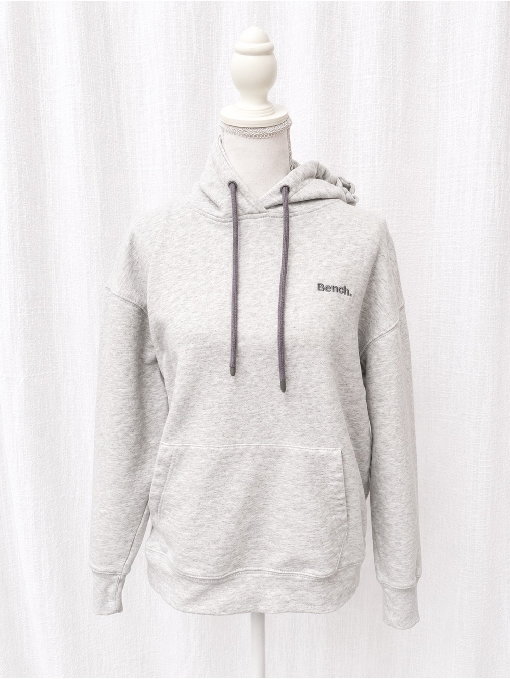 Bench Light Gray Pullover Hoodie with Drawstring